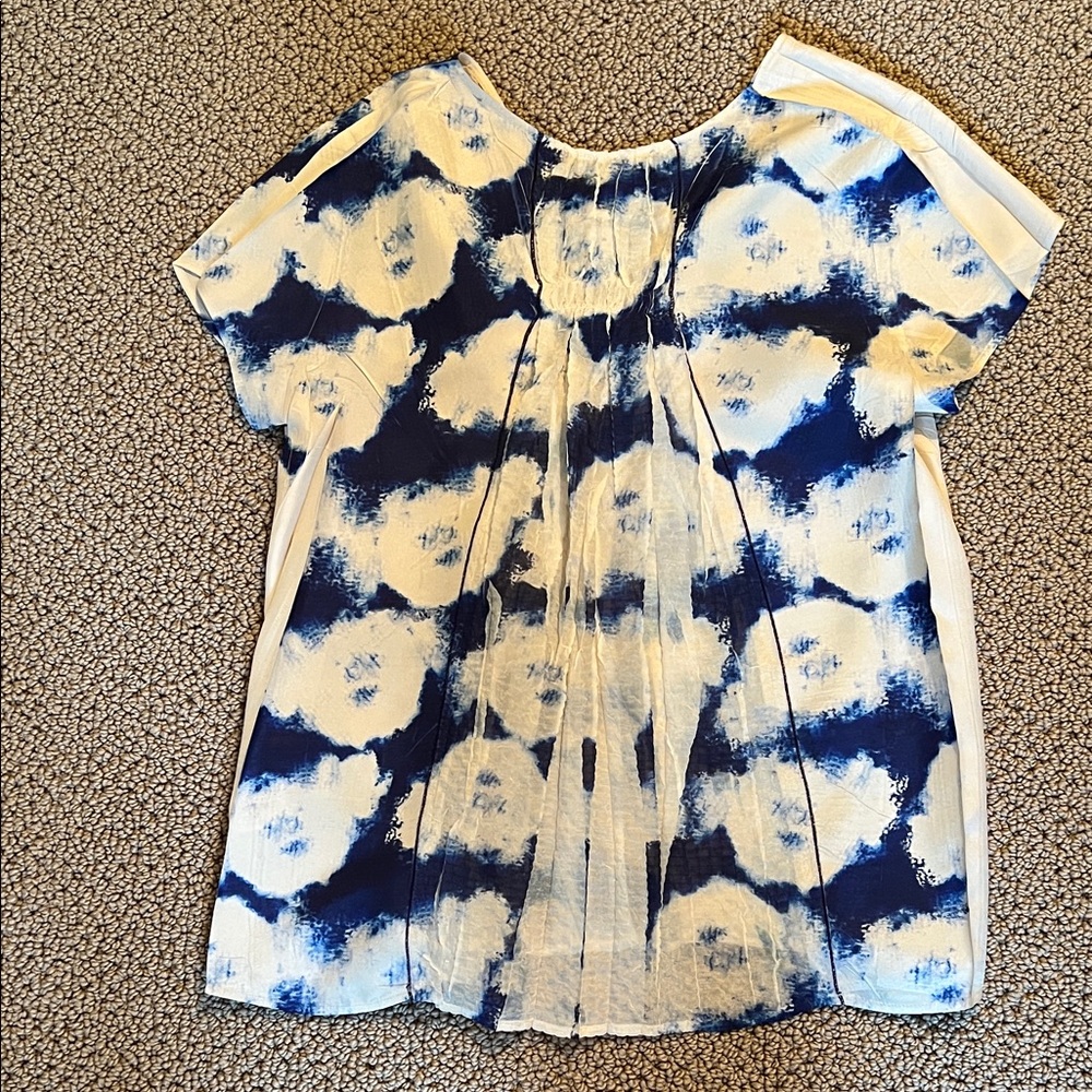 Cotelac Blue and White tie-dye top - Picture 4 of 4